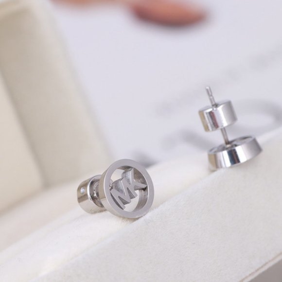 Michael Kors Metal Hollow Round Earrings - Picture 4 of 6